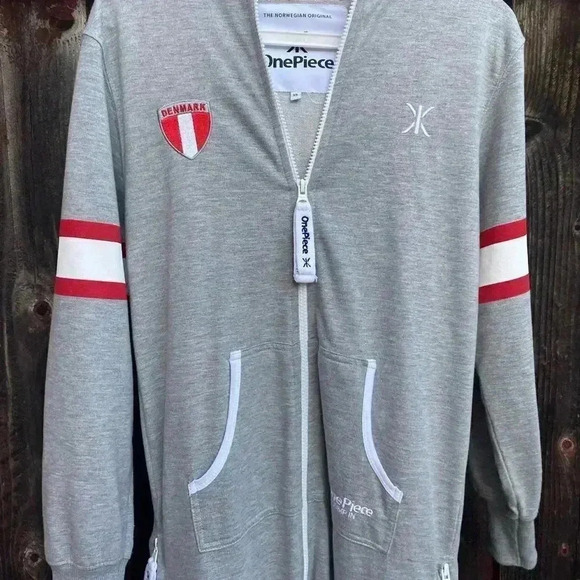 Grey OnePiece Onesie with Denmark logo - Picture 4 of 6